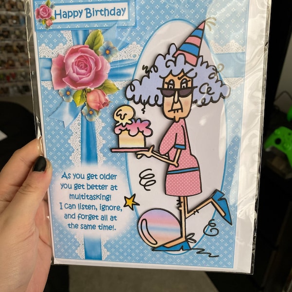 Funny Birthday Card Humour Women Female Ladies Older Mum Wife Sister ...