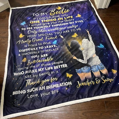 Personalized to My Bestie Blanket Gifts for Friend Birthday Gifts for ...
