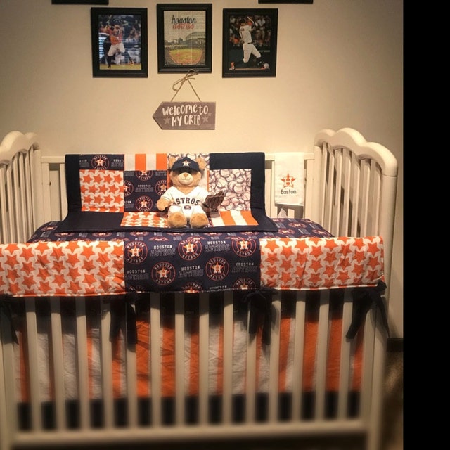 Baby Boy Crib Bedding Set Fishing Lures Orange Navy Green ...