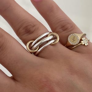 Small Oval Solid Gold Signet Ring With Diamonds, Engraved
