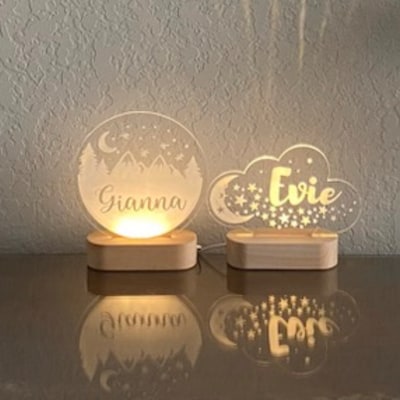 Personalized 3D Illusion LED Lamp Infinity Heart Valentines - Etsy