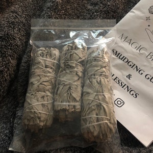 100 white Sage Lot Smudge 4 to 5 Stick Negativity Removal House Cleansing FRESH