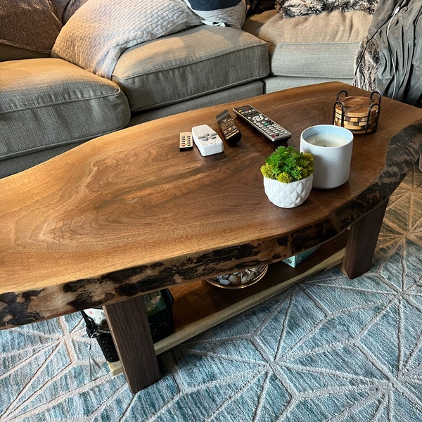 Photo inspiration: Visual Reference: Oval Modern Boho Coffee Table Handmade Wood Coffee Table Boho