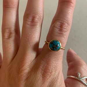 Turquoise Ring Gold Vermeil Ring Boho Ring Blue Ring - Etsy