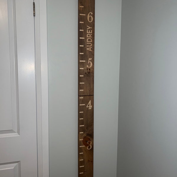 Growth Chart Engraved Wall Ruler - Measure 5 or 6 FT Tall - Etsy Canada