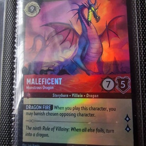 Maleficent Monstrous Dragon Lorcana Proxy/orica, Common/holo