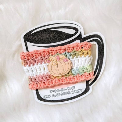 PRINTABLE Mug Cozy Template BONUS Mug Cozy Crochet Pattern Downloadable ...