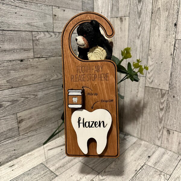 SVG Digital SVG File Tooth Fairy Door Hanger With Pick up and Drop Off ...