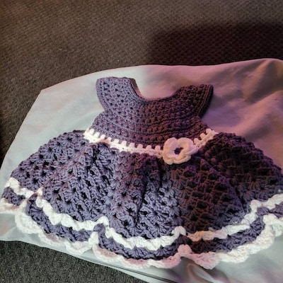 Crochet Baby Dress Pattern, Almost Free Crochet Pattern, Newborn Baby ...