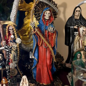 Santa Muerte Statue, Full Color Sculpture | Mexican Saint of Death