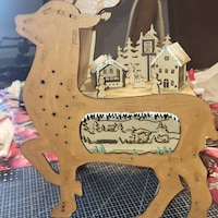 Home Christmas Reindeer Light Arch,wooden Laser Cut ,with Many Details ...
