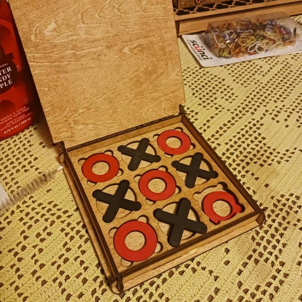 Laser Cut Tic Tac Toe Wooden Game Svg Files, Vector Files for Wood ...