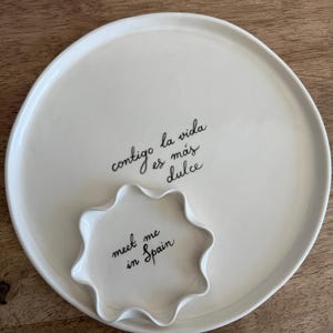 Ceramic personalized dinner plate