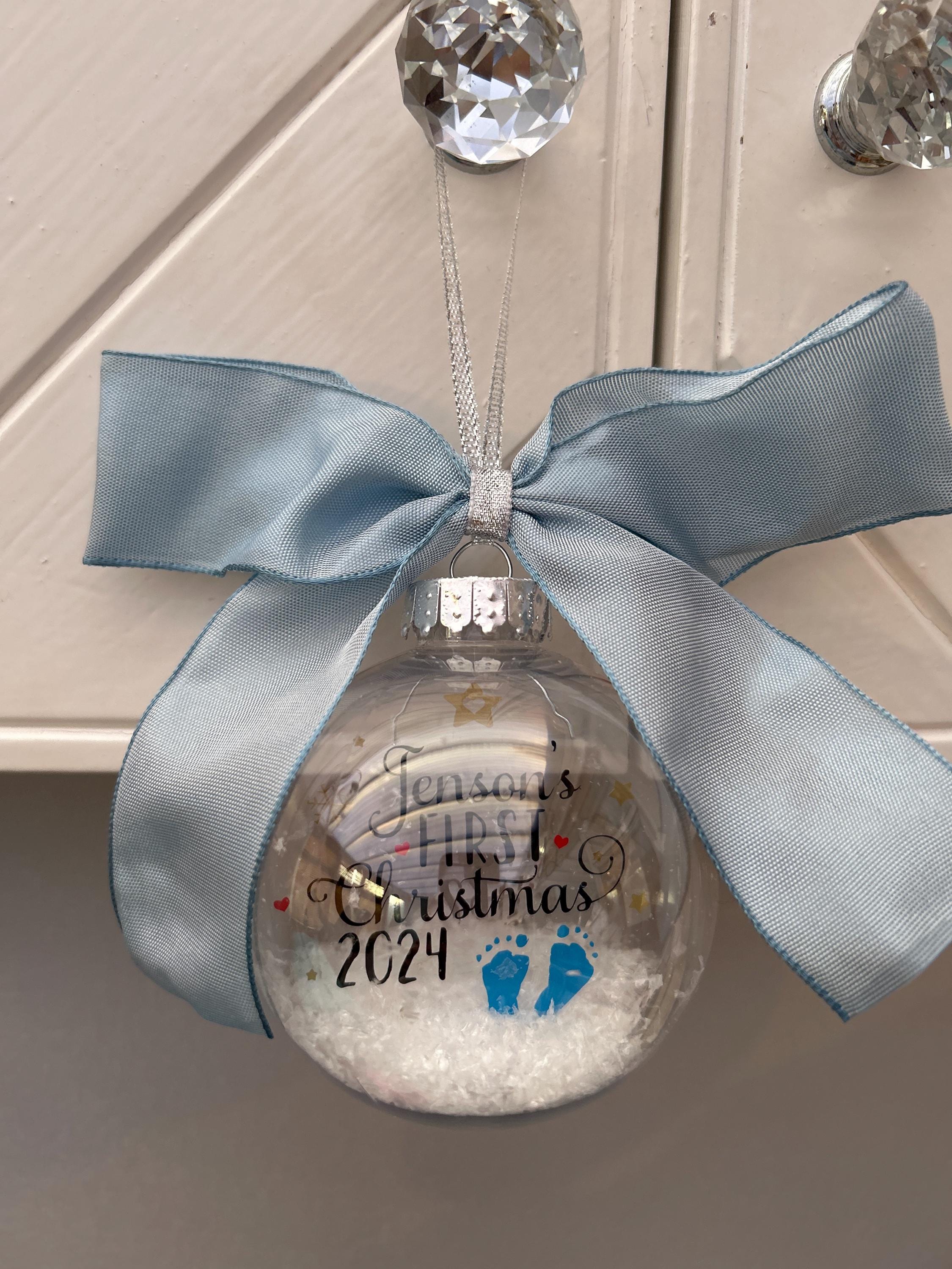 Personalised Baby's First Christmas Bauble 2025, 1st Christmas Ornament