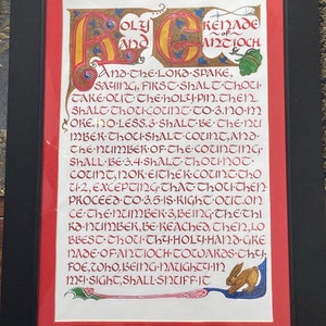 Simple Hobbit Illuminated Manuscript Print