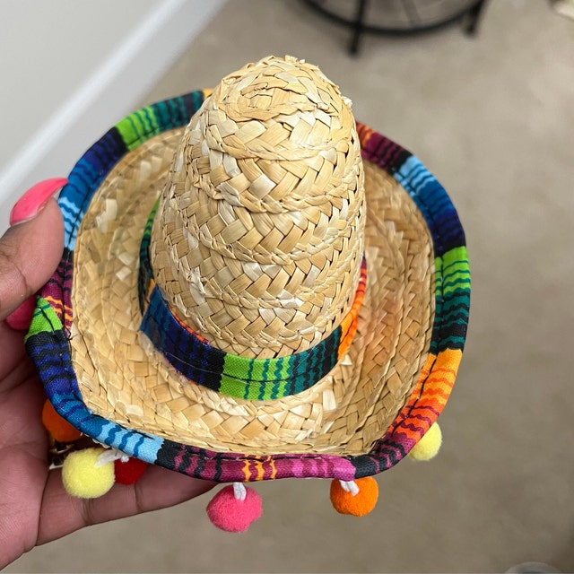 Mini Sombrero Veil with Pom Poms