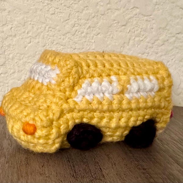 Miniature Bus Pattern Mini School Bus Crochet PATTERN - Etsy