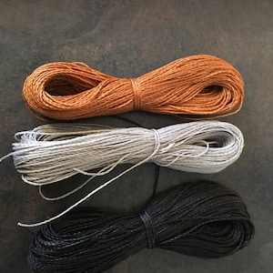 Lot De Fil Ciré Linhasita Pour Macramé - 30 Couleurs X 20 M, 600 M Au Total, Polyester, Neuf