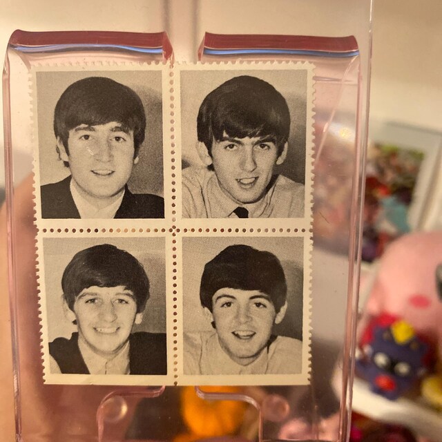 The Beatles - Original 1964 Uncut Stamps - 4 Vintage Originals