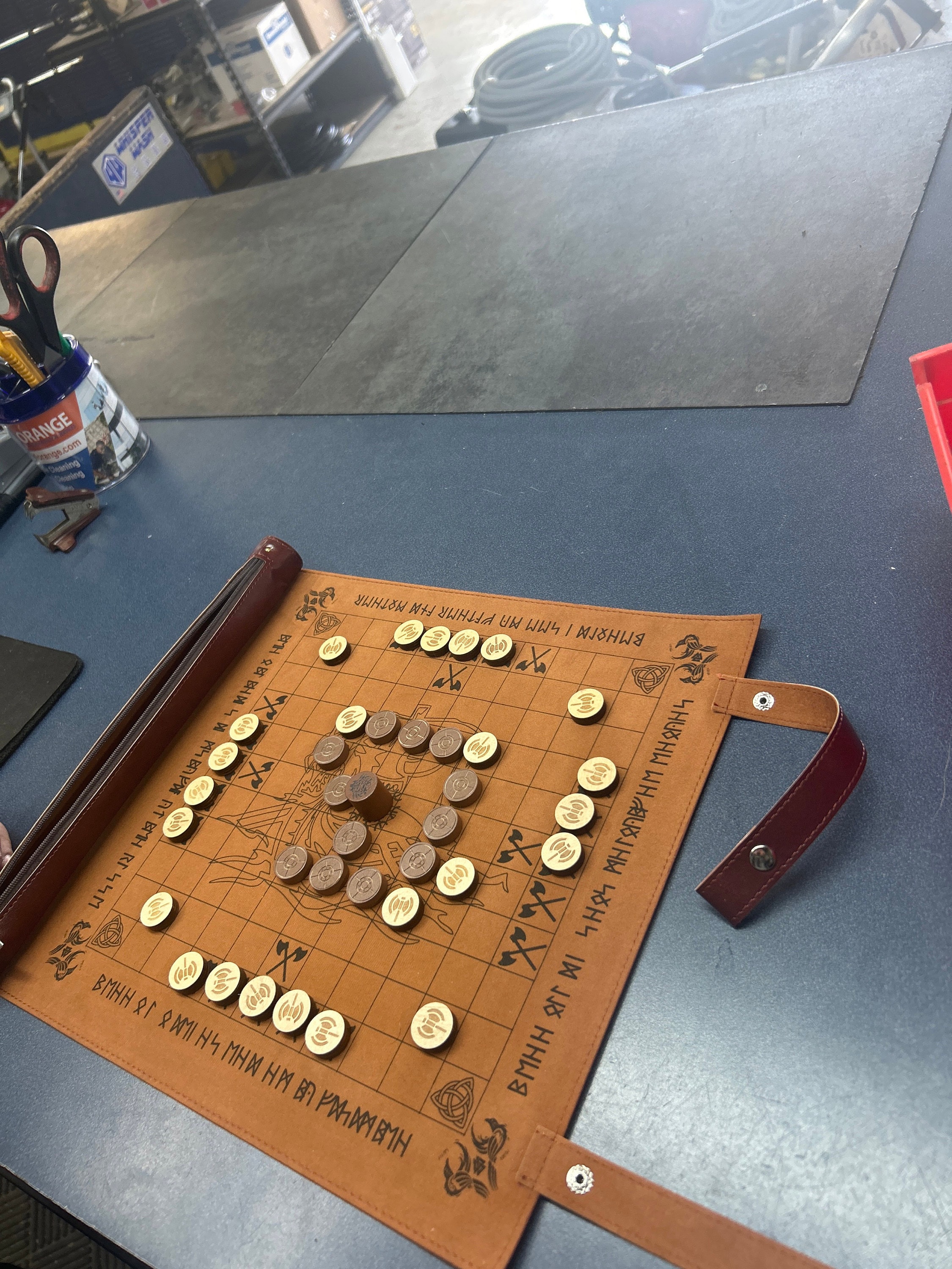 Hnefatafl | Viking Chess (New Colors and 2 Sizes Available) Portable Roll-up Game - Personalized - A Very Unique Gift