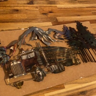 Bugling Elk in Mountain Scene Metal Wall Hanging 6 Color Options - Etsy