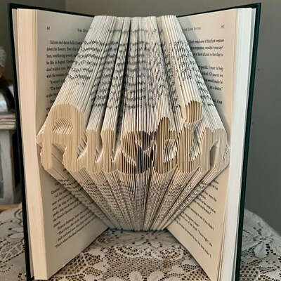 Custom Folded Names Book Lovers Gift Unique Gifts Folded - Etsy