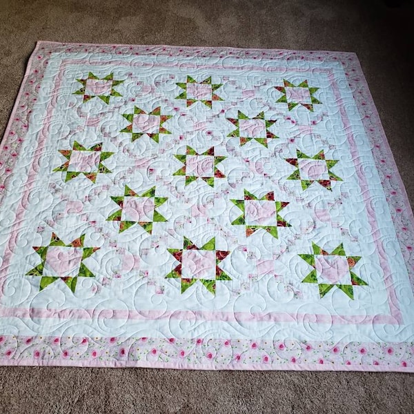 Mosaic Cross PDF Pattern Quilt Pattern Size: 41 X 59 - Etsy