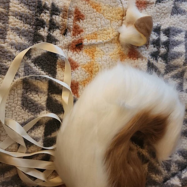 Wolf Ear and Tail Set Realistic Faux Fur Fox Ear and Tail Set Anime ...