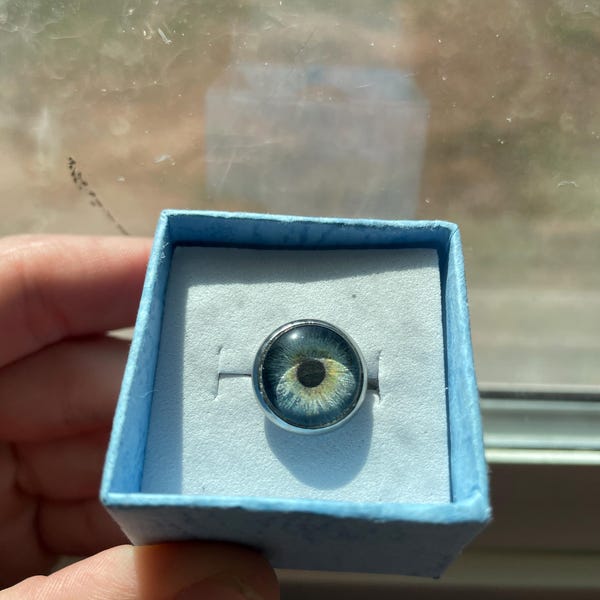 Custom Hand Drawn Eye Ring - Etsy
