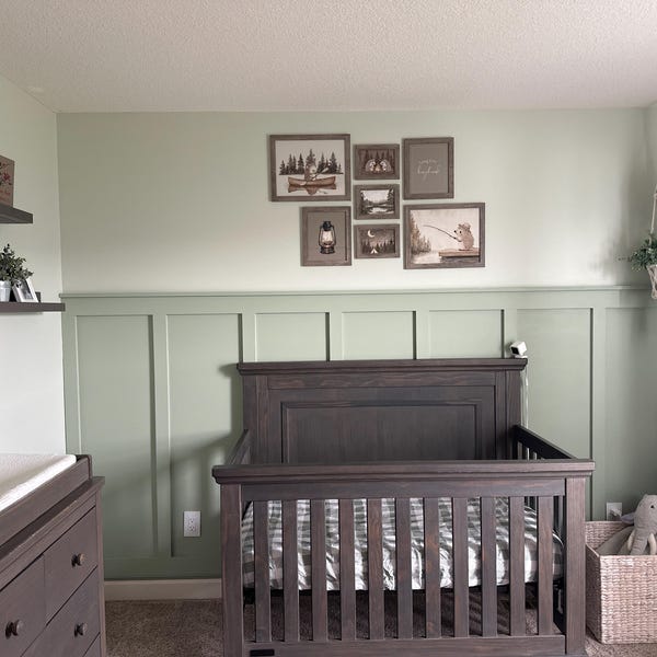 Woodland Nursery Set of Ten Prints: Wilderness Gallery Wall Art Sage ...