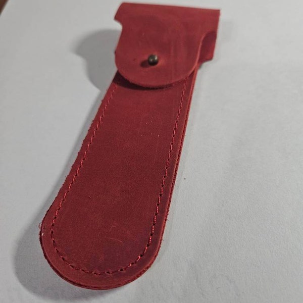 Customized Leather Razor Cover, Handcrafted Leather Razor Case Holder ...
