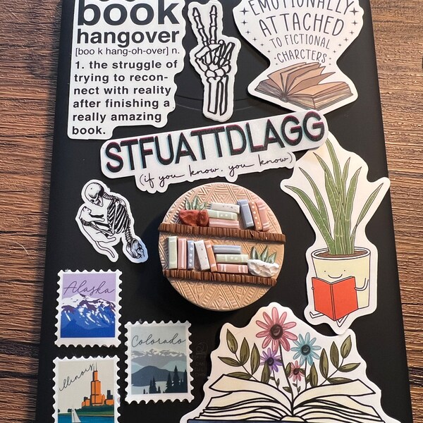 Boho Bookshelf Authentic Popsocket™ Popgrip Phone Grip - Expanding ...