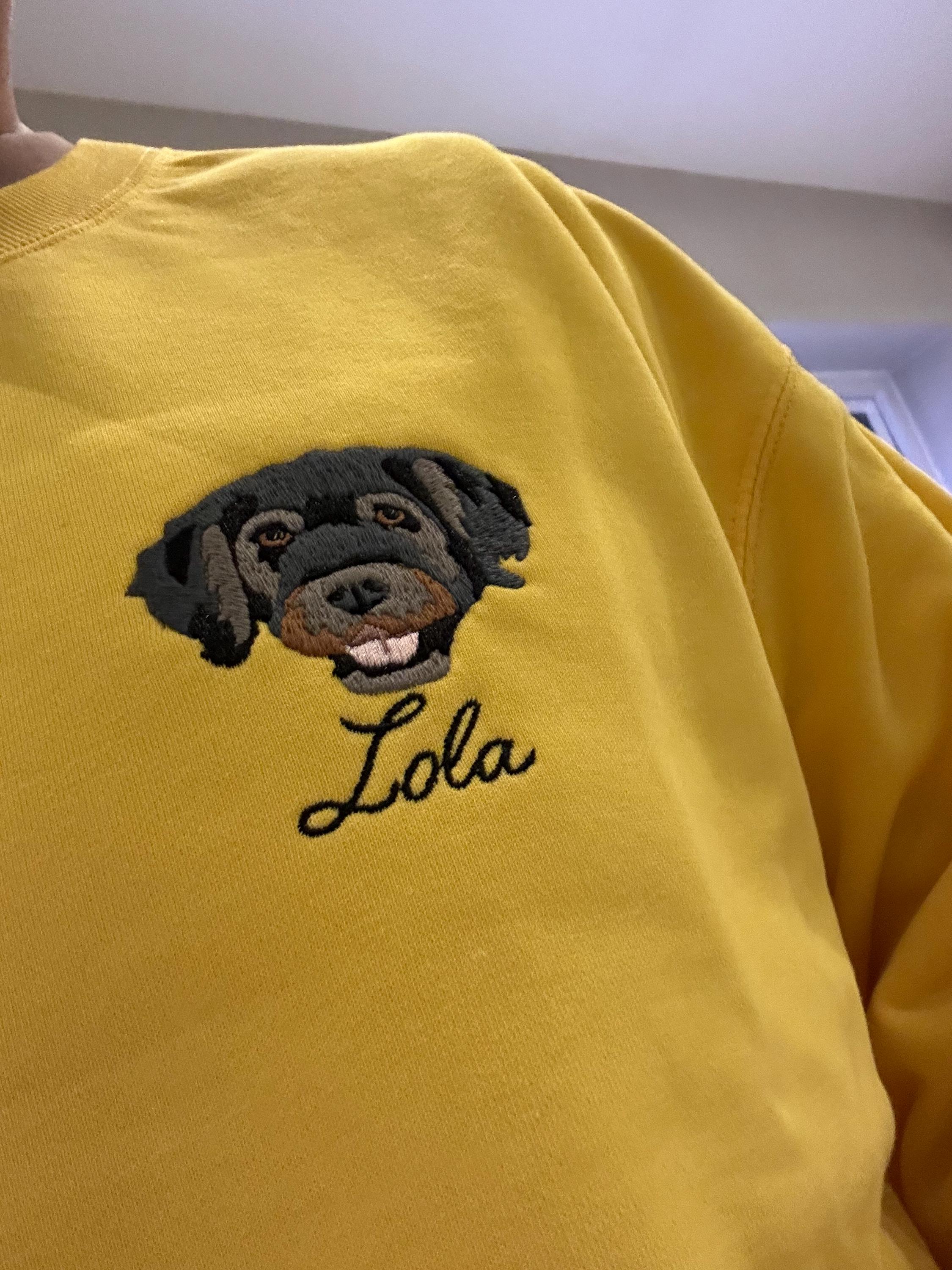 Embroidered Custom Pet Sweatshirt, Custom Embroidered Dog Sweatshirt, Unisex Crew Neck, Hoodie, Unisex T-shirt, Pet Lover Gift
