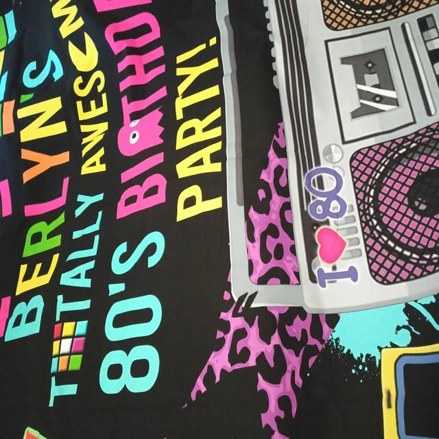 AOFOTO Fotohintergrund 2,1 X 1,5 M – 80er/90er Jahre Retro-Design, Vinyl, Für Geburtstagspartys, Fotoshootings & Deko