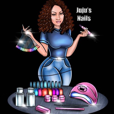 Cartoon Logo ,nail Artist Logo Design, Nail Technician Logo, Nail Salon