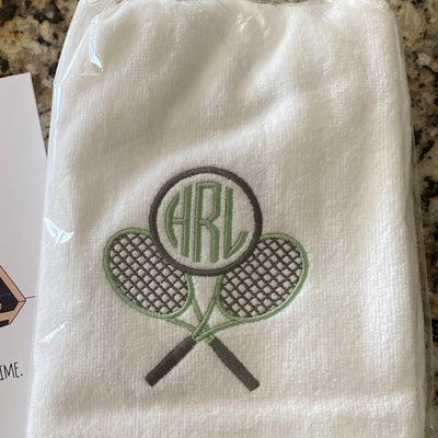 Monogrammed Tennis Towel, Personalized Tennis Towel, Embroidered Tennis ...