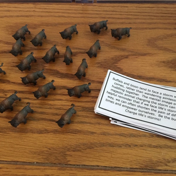 Miniature Bison Ranch MINIATURE Bison Animal Figurine Tiny Mini Figures Dollhouse Diorama ...