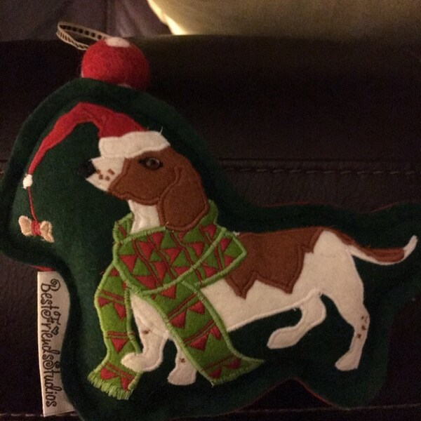 St. Bernard Ornament, Saint Bernard Christmas Ornament, Saint Bernard