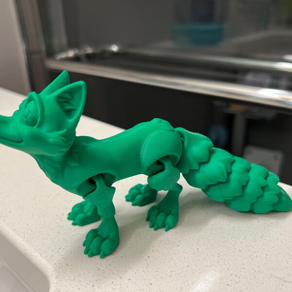 Cute Flexi Print-in-place FOX - STL File for 3D Printing: 3MF Now ...
