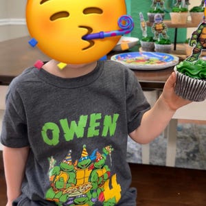 Custom Kids Ninja Birthday Shirt, Turtles Pizza Birthday Shirt, Personalized Ninja Birthday Shirt, Ninja Birthday Shirts, Gift For Birthday