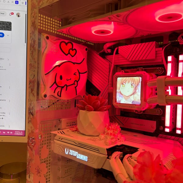 Miku Computer Fan Sakura Miku QUAD Color Gaming Computer Fan Shroud / Grill / Cover ...
