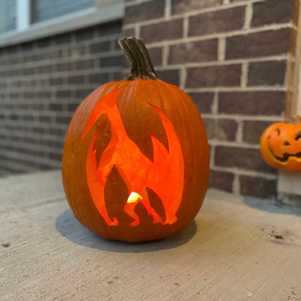 Dinosaur Pumpkin Carving Pattern | Simple Jack-o-lantern Templates ...