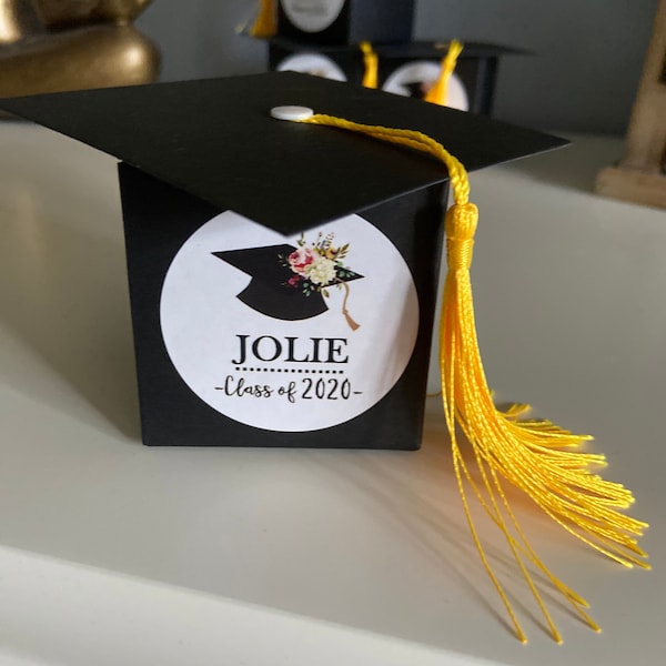 Graduation Stickers - Custom Floral Graduation Stickers - Flower ...