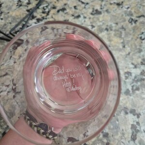 Custom Whiskey Glass With Premium Quality Side and Bottom Engraving for ...