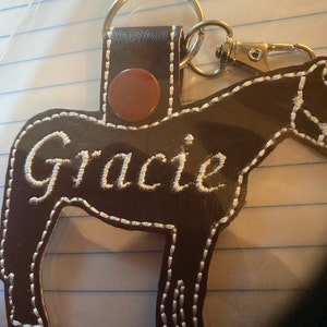 ❤️Buy 2 FREE SHIPPING❤️Horse-PU leather Pet Key Chain-Blanket Tag-Luggage Tag-Personalized-Tack