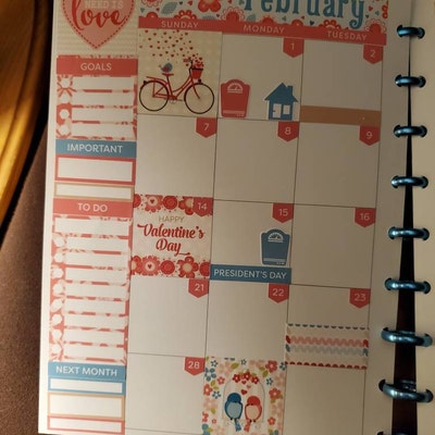February Monthly Kit, Happy Planner February Stickers, February ...