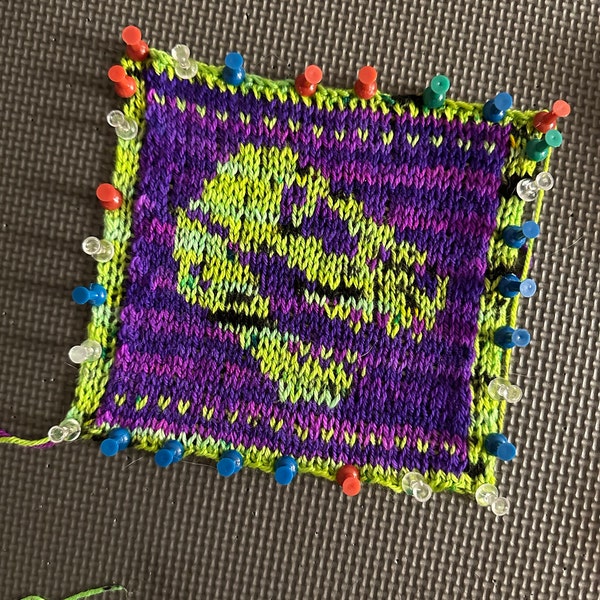 Fossil Frenzy Charts and T. Rex Mug Rug Knitting Pattern, Dinosaur ...