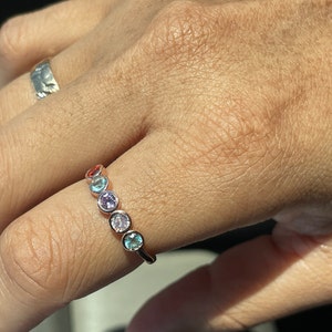 Mom Birthstone Ring Jewelry 