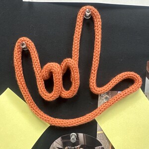 Knit Wire “I Love You” Sign Language Sign. - Etsy