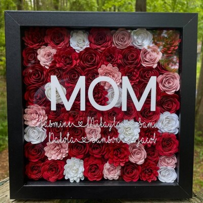 Memorial Shadow Box, in Loving Memory Gift, Flower Shadow Box, 12x12 ...